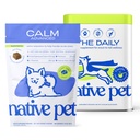 Native Pet Advanced Calming Chews for Dogs & The Daily Dog Vitamins & Supplements - 11-in-1 Multivitamin Powder - Supports Whole Body Health, Mobility, Immunity & Anxiety Related Behavior - 60 Count