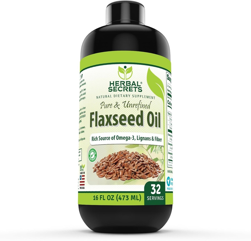 Βότανο Μυστικά Βιολογικό έλαιο flaxseed Συμπλήρωμα 