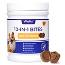 Wellix 10-in-1 Dog Vitamins, 260 Bites Multivitamin for Dogs Immune Support | Supports Hip & Joint, Skin & Coat, Liver & Gut Health | Rich in Taurine for Dog Heart Health | Dog Antioxidant Supplements