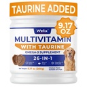 Wellix 26-in-1 Dog Multivitamin, Dog Vitamins and Supplements with Taurine | with CoQ10, Glucosamine, Probiotics & Omega-3 for Heart, Joint, Gut, Immune, Skin, Coat Health | Chicken Flavor