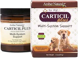 Amber NaturalZ Carticil Plus Herbal Supplement for Dogs | Multi-System Support for Joint, Digestive, and Immune Health | Natural Aid for Overall Wellness and Vitality | 30-Day Medium Dog Supply
