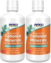 NOW Foods Supplements,Colloidal Minerals Liquid,Plant Derived,Essential Trace Minerals,Raspberry,32-Ounce,(Pack of 2)