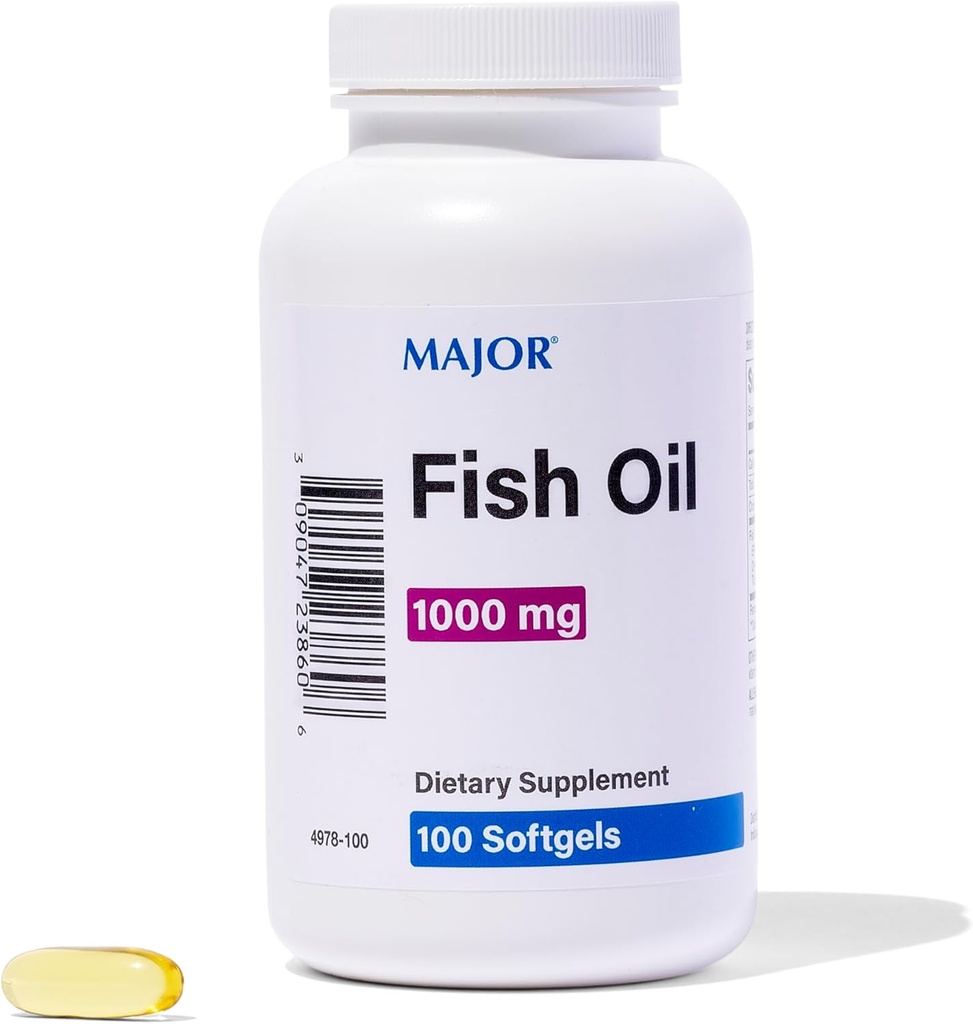 MajOR Omega-3 Fish Oil - Συμπλήρωμα ιχθυέλαιο 1000mg - 100 Softgels (1-Pack)