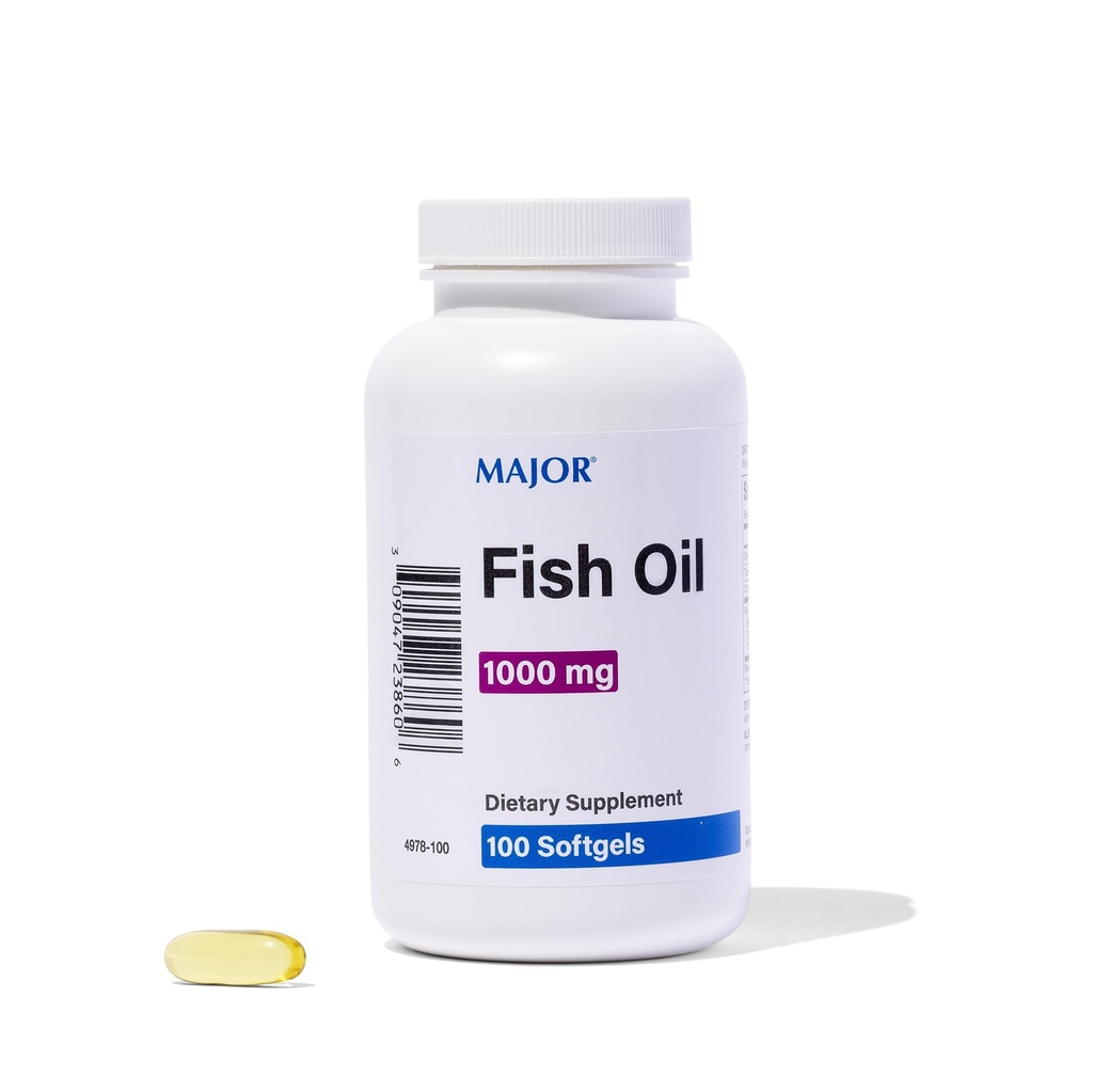 MajOR Omega-3 Fish Oil - Συμπλήρωμα ιχθυέλαιο 1000mg - 100 Softgels (1-Pack)