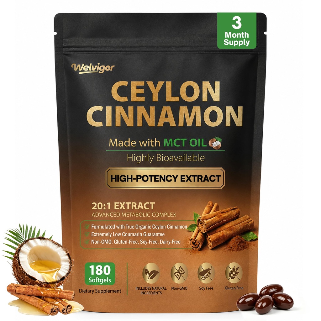 Ceylon Cinnamon with MCT Oil: 3 in 1 Berberine Chromium Complex | 3 in 1 Daily Metabolic & Energy Support, keto diets, gentle digestion, and clean nutrition