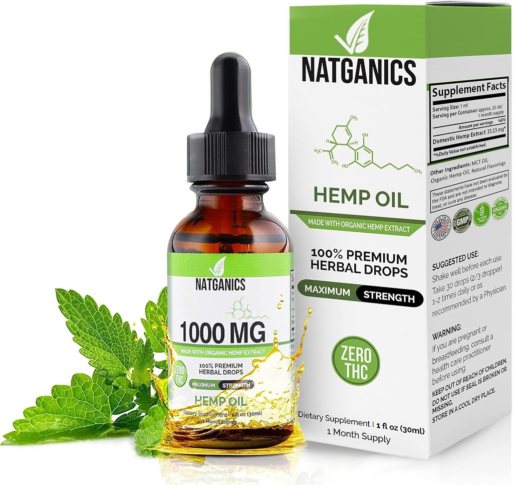 Βιολογικό έλαιο κάνναβης 1000mg - Ultra Premium έλαιο κάνναβης σταγόνες 1000mg - Φυσικό εκχύλισμα κάνναβης - μη GMO Ultra-Pure CO2 εκχυλισμένες σταγόνες - Ωμέγα λιπαρά οξέα 3 6 9 - Βιολογικά αυξάνεται & Κατασκευάζεται στις ΗΠΑ