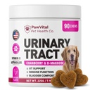 Dog UTI Support Chews, Cranberry Supplement for Dogs with D-Mannose, Urinary Tract & Bladder Support, Dog Cranberry Chews for Bladder Control, Incontinence Support, Chicken Flavor, 90 Soft Chews