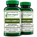 Green Organic Supplements Coq 10 Complex, Ubiquinone, 90 VCaps, High Absorbable, Non-GMO, Gluten-Free (Pack of 2)