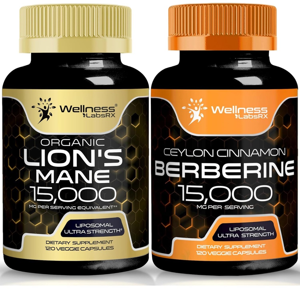 WELNESS LABSRX Lions Mane Κάψουλες και κάψουλες βερβερίνης