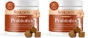Fera Pets Probiotics for Dogs with Prebiotics and Postbiotics - Full Spectrum Gut Health Support - Promotes a Balanced Gut Microbiome - Boosts Immune Health - 90 Soft Chews (Pack of 2)
