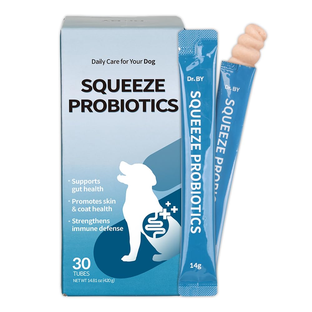 Squeeze Probiotics for Dogs Gut Health Immunity Skin&Allergy Care Diarrhea Relief Digestive Stomach Support with L. crispatus KT-11 Lickable Paste Formula Individually Packaged, Chicken