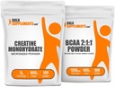 BulkSupplements Createine 500g + BCAA 2:1:1 500g Bundle