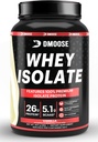DMoose Whey Isolate Protein Powder I 26 g Πρωτεΐνη I 5.1g BCAAS I Χωρίς γλουτένη Βοηθάω στη διατήρηση της μυϊκής μάζας & τη μείωση του χρόνου αποκατάστασης I Σοκολάτα & βανίλια I 30 Υπηρεσίες