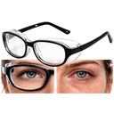 Moisture Chamber Dry Eye Relief Glasses, TR90 Frame for Work Reading Daily Use, with Reusable Moisture Pads