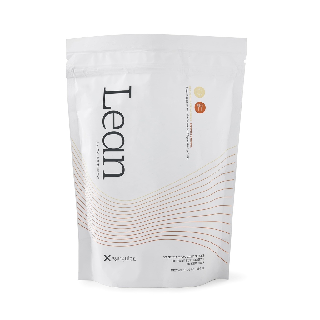 Lean Vanilla Protein Shake - Whey & Soy Protein Meal Replacement Powder with Bromelain & Papain Digestive Enzymes - 10g Protein Per Serving for Men & Women - 30 Servings