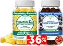 Lunakai Vitamin D3 and Elderberry Gummies Bundle - Ανοσία, οστά και διάθεση συμπλήρωμα υποστήριξης για ενήλικες & παιδιά - μη ΓΤΟ, χωρίς σιρόπι καλαμποκιού, όλα φυσικό ούλα