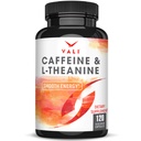 VALI Caffeine 50mg & L Theanine 100mg - Χάπια καφεΐνης & L-Θεανίνη για Smart Smooth Energy & Focus Συμπλήρωμα. Nootropic Brain Booster Γνωστική Στοίβα Υποστήριξης & Επικεντρωμένη σαφήνεια. 120 Κάψουλες Veggie