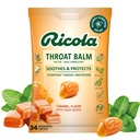 Ricola Throat Balm Caramel Herbal Throat Drops - 34 Count | Made with Pectin to Coat & Protect Voice from Minor Irritation - Herbal Lozenges