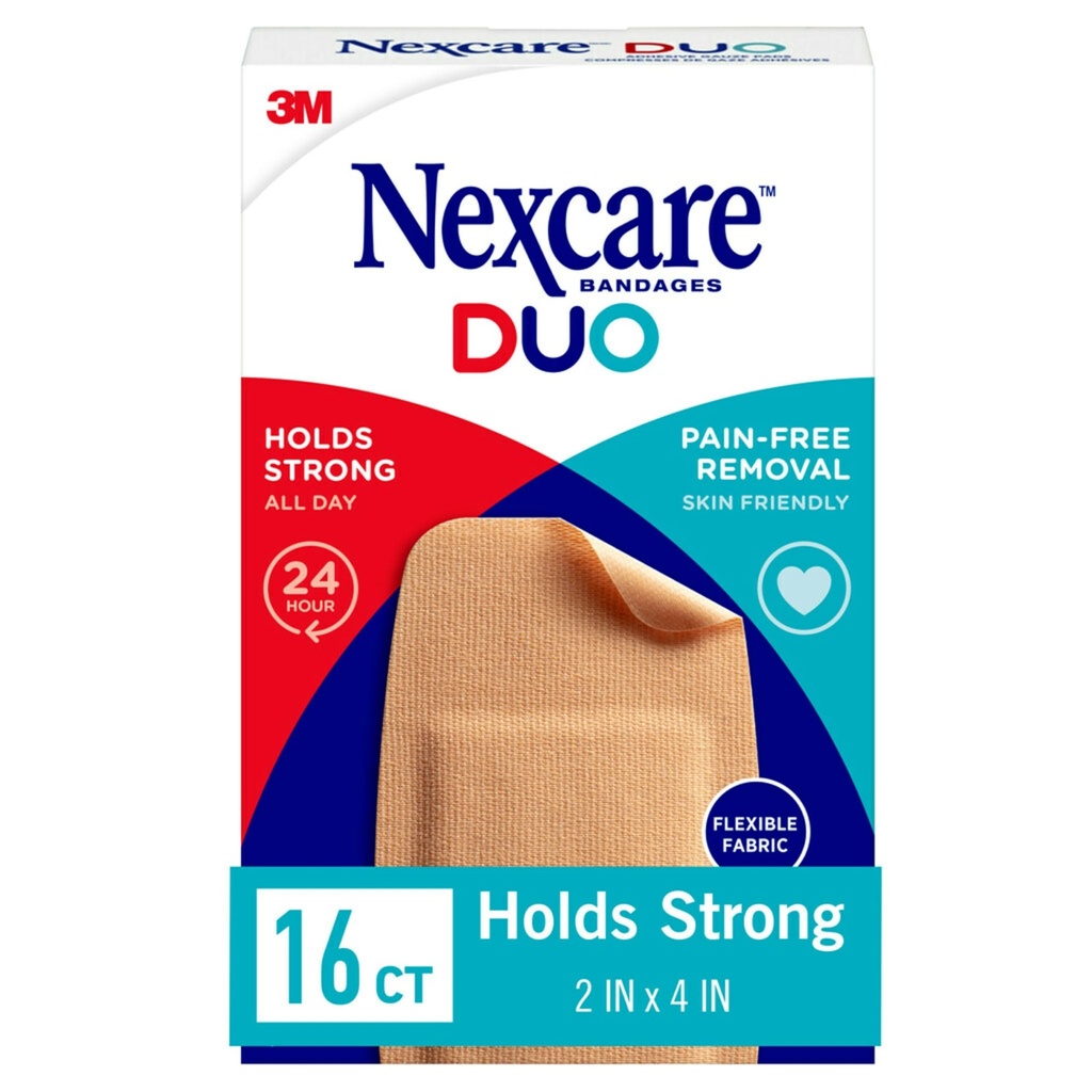 Nexcare Duo Bandages DSA-16-CA, Knee and Elbow, 16ct