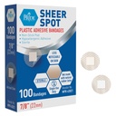 MED PRIDE Sterile Round Clear Spot Bandages,Hypoallergenic,7/8 in,100-Count