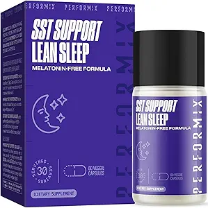 PERFORMIX - Υποστήριξη SST Lean Sleep - συμπλήρωμα βοήθημα ύπνου - Ευγενική υποστήριξη νύχτα - Χαλαρωτική Φόρμουλα - 60 κάψουλες λαχανικών για ενήλικες