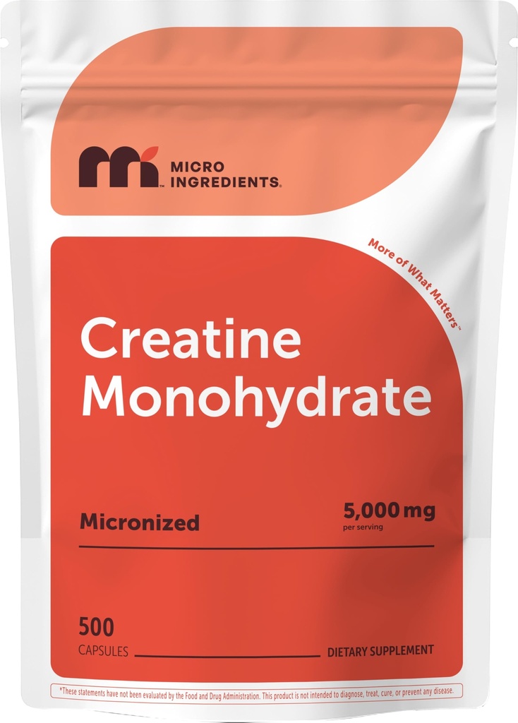 Creatine Monohydrate 5.000mg, 500 Κάψουλες 