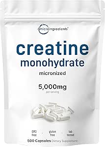 Creatine Monohydrate 5.000mg, 500 Κάψουλες 