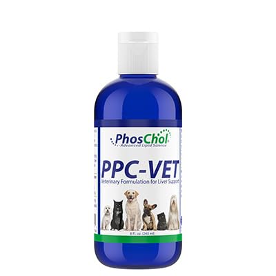 PPC-Vet Polyunsaturated Phosphatidylcholine Liver and Brain Health Supplement for All Sized Cats and Dogs 1000mg PPC / 5mL - Liposomal Liquid 8 oz
