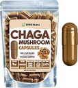 XPRS Nutra Chaga Mushroom Κάψουλες - Premium USDA Chaga Μανιτάρια Κάψουλες - Ενθυλακωμένη σκόνη μανιταριών Chaga για μια ενίσχυση της ασυλίας - Vegan Friendly Superfood για Τσάγκα Τσάι και Ποτά - 180 Count