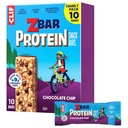 Zbar Protein Chocolate Chip Snack Bars, Gluten Free Protein Bars, 10ct | 5g Protein, Gluten Free, Made with Organic Oats, No Artificial Preservatives or Sweeteners, Snacks for Kids