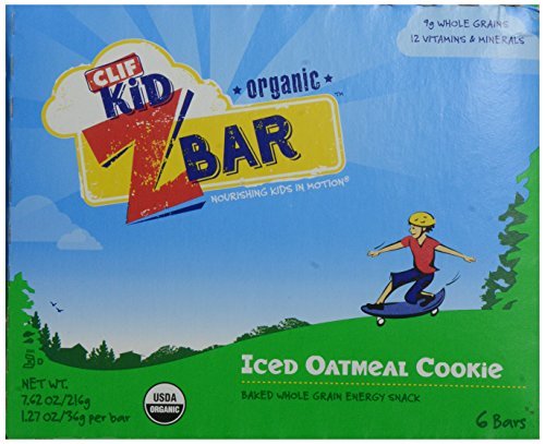 Clif Kid Zbar Organic Iced Oatmeal Cookie Energy Bar, 7.62 Ounce box (Pack of 24)