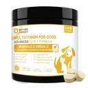NATURE TARGET Dog Multivitamins for Overall Health with Minerals, Immune Support, Digestive Health, Joint, Hip, Skin & Coat Care with Probiotics, Glucosamine, Enzymes, 120 Freeze Dried Chews | 40+ Active Nutrients with Glucosamine, Omega-3, Probiotics & Digestive Enzymes for Joint, Skin, Immune & Gut Health
