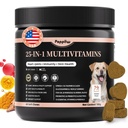 25-in-1 Dog Multivitamin Chews – Daily Vitamins & Supplements for Dogs | Joint Support with Glucosamine MSM, Omega-3 Skin & Coat, Gut, Heart & Brain, All Breeds & Ages, Chicken, 60 Ct