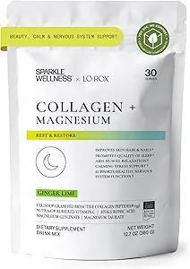 Collagen Magnesium Rest + Restore (Honey Lemonade) [30 Serves] | VERISOL Bioactive Collagen Peptides, Magnesium Glycinate & Taurate Salts | Lauren Roxburgh Rest + Restore | Calming Beauty Routine