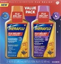Theraflu Max Strength Daytime Flu Symptom Relief - 8.3 fl oz Plus Max Strength Nighttime Flu Medicine for-Flu Symptom Relief - 8.3 fl oz, (Pack of 12)