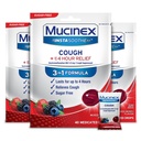 Mucinex Instasoothe Sugar Free Cough-Drops, Cough Medicine for Adults with Dextromethorphan HBr, Non Menthol, Cough Suppressant Lozenges, Mixed Berry Medicated Cough-Drops, 40ct (Pack of 3)