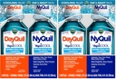 Vicks DayQuil and NyQuil VapoCOOL Severe Combo Cold & Flu + Congestion Medicine, Max Strength Relief for Fever, Sore Throat, Nasal Congestion, Sneezing, Cough, 2 x 12 oz Bottles, 1 NyQuil, 1 DayQuil