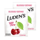 Luden's Sore Throat Relief Drops, Wild Cherry, 90 Count, 2 Pack