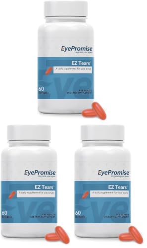 EyePromise EZ Tears Eye Vitamin - 60 Softgels, 30-Day Supply (Pack of 3)