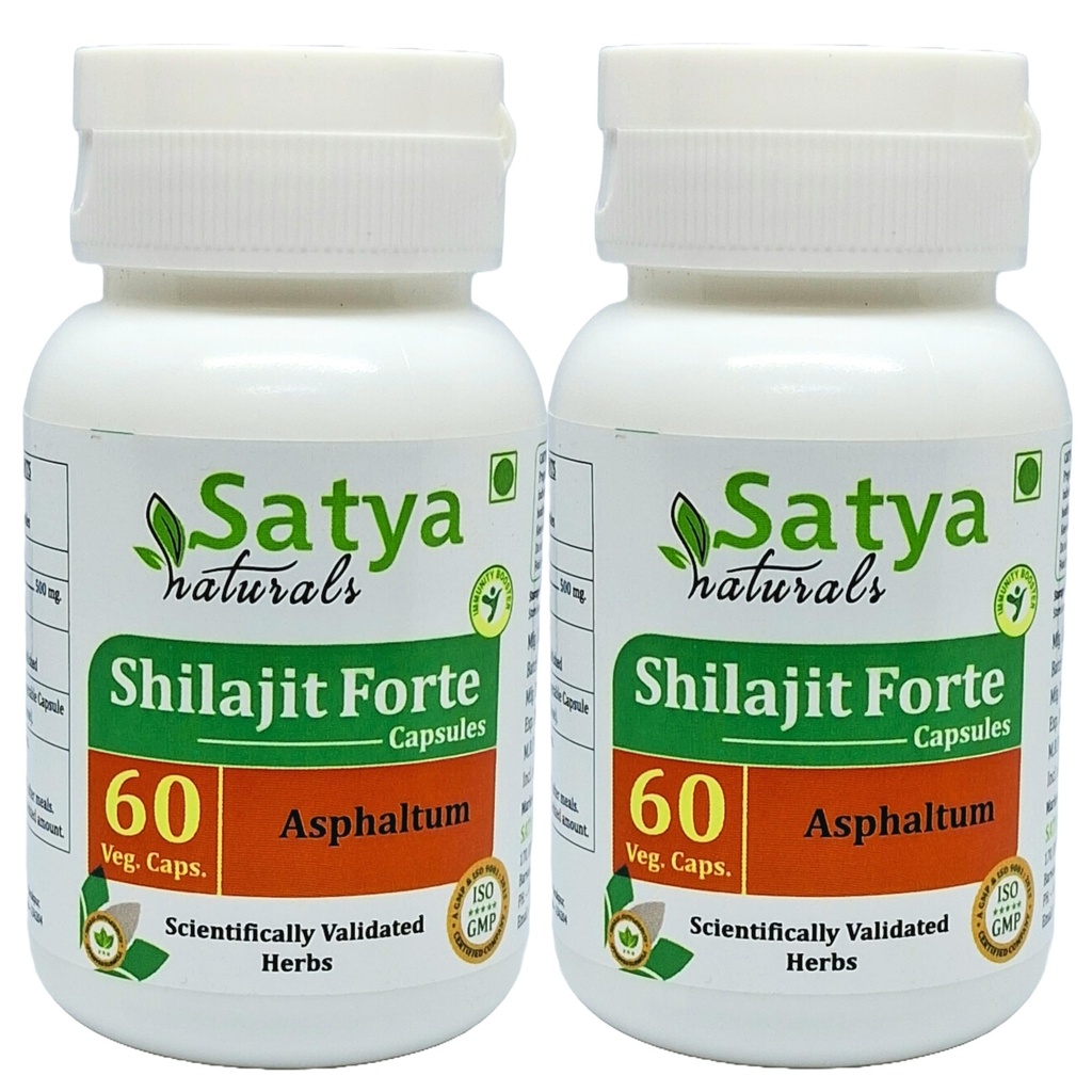 Generic O r g a n i c Shilajit capsule 60 Servings per Bottle 500mg ayurvedic no artificial ingredients included (2 Packs)