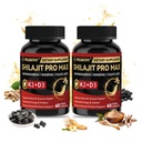 Shilajit, Shilajit for Men Women w/Vitamin K2D3, Himalayan Shilajits w/Ashwagandha Ginseng Fulvic Acid, Himalayan Shilajits for Extra Power Stamina Immune Support Non-GMO 60 Capsules, 2 Pack