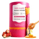 Honey Sticks Shilajit for Women with Shatavari and Saffron, Natural Energy, Strawberry Flavor, Hormonal Balance, Focus & Vitality Support, Tasty Shilajit Honeysticks with Himalayan Shilajit | 30 Sticks