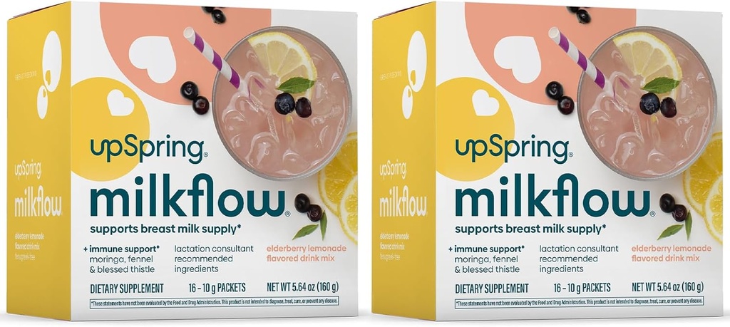 UpSpring Milkflow ανοσοποιητική υποστήριξη Θηλασμός συμπλήρωμα ποτό Mix Fenugreek-free, Moringa 