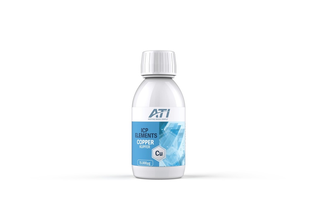 ATI ICP Element Copper – High-Purity Copper Supplement for Saltwater Reef Aquarium, Supports Fish Enzyme & Mineral Metabolism, ICP Dosing, 150 ml