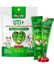 Cat UTI Treatment for Frequent Urination, Bladder & Kidney Irritation – Squeezable Dog UTI Treatment for Natural Care – Creamy UTI+ Cranberry Supplement for Dogs with Chicken Flavor – 10 Sticks x 5 g