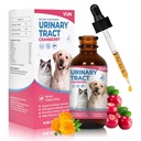 Cat UTI Treatment,Dog Urinary Tract Infection Drops, Renal Health for Cats Pets - Kidney Support,Bladder Control for Dogs Incontinence - Cat UTI Remedy Cranberry & D-Mannose (1 Pack)