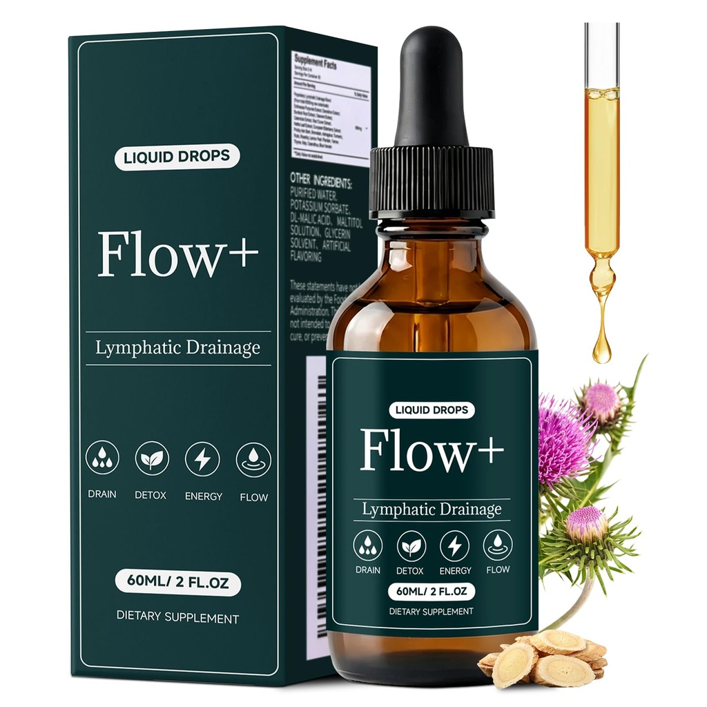 Lymphatic Drainage Drops, Plant-Based Botanical Blend for Everyday Balance 2 Fl Oz
