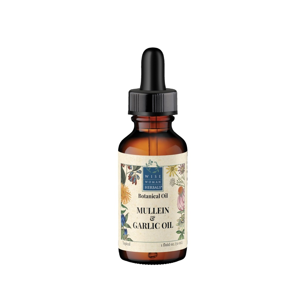 Wise Woman Herbals – Mullein & Garlic Oil (1 oz)