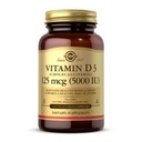 Solgar Vitamin D3 (Cholecalciferol) 125 mcg (5000 IU), 120 κάψουλες λαχανικών - Βοηθά στη διατήρηση υγιή οστά & δόντια - Υποστήριξη ανοσοποιητικού συστήματος - Μη-ΓΤΟ, Χωρίς γλουτένη, χωρίς γαλακτοκομικά, Kosher - 120 σερβιρίσματα