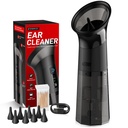 Upgraded Electric Ear Wax Removal Kit - Water Temperature Sensor & One-Piece Waste Tank - Ear Wax Cleaner with 4 Modes IPX7 Ear Irrigation Flushing System with 10 Tips
